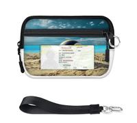 TropicalLife Ocean Beach Volley Portafoglio per donne uomini bambini ragazze ragazzi pallavolo borse mini zip porta carte con finestra ID leggero portatile piccola borsa organizer per carte