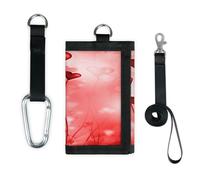 TropicalLife Portafoglio a forma di cuore per San Valentino, sottile, piccola tasca, organizer per denaro, borsa da cambio portatile leggera con cuore rosso