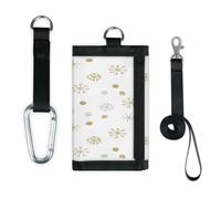 TropicalLife Portafoglio carino con fiocchi di neve sottile piccola tasca organizer per denaro borsa con fiocchi di neve modello leggero portatile borsa cambiamento