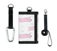TropicalLife Portafoglio carino con maiali unicorno sottile piccola tasca organizer per soldi borsa maiali Pegasus leggero portatile borsa cambiamento
