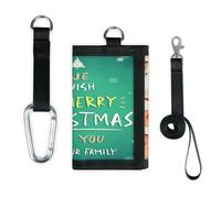 TropicalLife Portafoglio carino natalizio sottile piccola tasca organizer per denaro borsa Merry Christmas leggero portatile borsa cambiamento