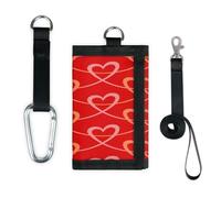 TropicalLife Portafoglio con motivo di San Valentino sottile piccola tasca organizzatori di denaro borsa a forma di cuore leggero portatile borsa cambiamento