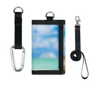TropicalLife Portafoglio da spiaggia a forma di stella marina, sottile, piccola tasca, organizer per denaro, borsa leggera e portatile