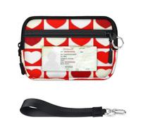 TropicalLife Portafoglio di San Valentino per donne, uomini, bambini, ragazze, ragazzi, grazioso, a forma di cuore, mini custodia per carte con cerniera, con finestra identificativa, leggera