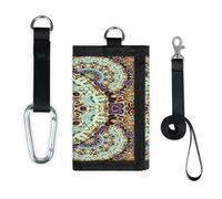 TropicalLife Portafoglio etnico astratto mandala sottile piccola tasca organizer per denaro borsa leggera portatile borsa cambiamento