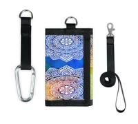 TropicalLife Portafoglio etnico con mandala floreale colorato sottile piccola tasca organizer per denaro borsa leggera portatile borsa cambiamento