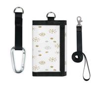 TropicalLife Portafoglio invernale natalizio con fiocchi di neve sottile piccola tasca organizer per denaro borsa leggera portatile borsa per cambio