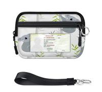 TropicalLife Portafoglio Koala per donne, uomini, bambini, ragazze, ragazzi, graziosi, con koala, mini porta carte con cerniera, con finestrella per documenti, leggero, portatile, piccola borsa