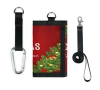 TropicalLife Portafoglio natalizio sottile piccolo tasca organizer per denaro borsa Merry Christmas leggero portatile borsa cambiamento