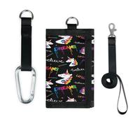 TropicalLife Portafoglio sottile con unicorni magici, piccola tasca, organizer per denaro, stampa unicorni, borsa leggera e portatile