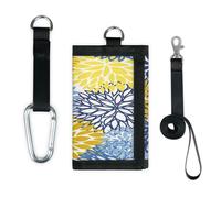 TropicalLife Primavera crisantemo portafoglio sottile piccola tasca organizzatori di denaro borsa primavera fiore leggero portatile borsa cambiamento