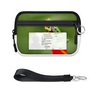 TropicalLife Red Eyed Tree Frog Portafoglio per donne uomini bambini ragazze ragazzi rana borse mini zip porta carte con finestra ID leggero portatile piccolo portamonete organizzatore borsa