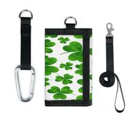 TropicalLife San Patrizio Clover Portafoglio Sottile Piccola Tasca Organizzatori di Soldi Borsa Trifoglio Stampa Leggero Portatile Cambiamento Borsa