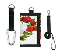 TropicalLife Swan San Valentino Cuore Portafoglio Sottile Piccola Tasca Organizzatori di Soldi Borsa Cuore Fiori Leggero Portatile Cambiamento Borsa