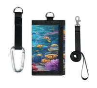 TropicalLife Underwater World Ocean Print Wallet Slim Small Pocket Money Organisers Bag Leggero Portatile Cambiamento Borsa