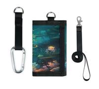 TropicalLife Underwater World Ocean Seahorse Portafoglio sottile piccola tasca organizer per denaro borsa leggera portatile borsa per cambio