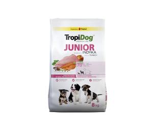 TROPIDOG Premium Junior Small and Medium Breeds Ricco di Tacchino e riso 8 kg
