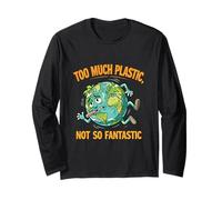 Troppa plastica Non è Fantastico Riciclare la plastica Maglia a Manica