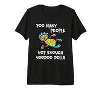 Troppe Persone Non Abbastanza Bambola Voodoo Horror Emo Goth Maglietta Premium