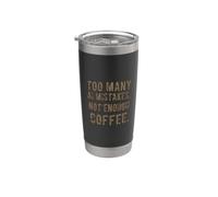 Troppi errori AI Non abbastanza Caffè Citazioni AI Detti AI Bicchiere termico in acciaio inox doppia parete