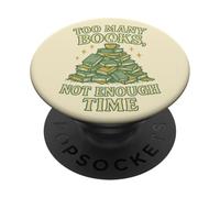 Troppi libri non abbastanza tempo per leggere i topi di biblioteca PopSockets PopGrip Adesivo