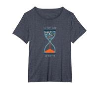Troppi Libri Troppo Poco Tempo Bookworm Clessidra Maglietta, Donna Plus-Size, Pervinca, 1X