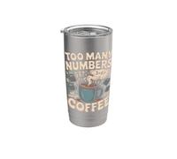 Troppi numeri non abbastanza scherzo matematico sul caffè Bicchiere termico in acciaio inox doppia parete