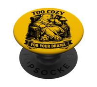 Troppo accogliente per il tuo dramma Bear Calm People PopSockets PopGrip Adesivo