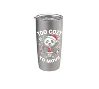 Troppo accogliente per spostare Natale Panda Holiday Bicchiere termico in acciaio inox doppia parete