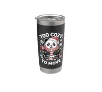 Troppo accogliente per spostare Natale Panda Holiday Bicchiere termico in acciaio inox doppia parete