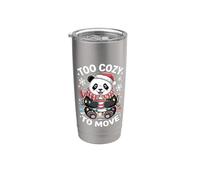 Troppo accogliente per spostare Natale Panda Holiday Bicchiere termico in acciaio inox doppia parete