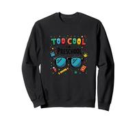 Troppo Bello per i Bambini giocosi in età prescolare per Il Ritorno a Scuola Divertente Felpa, Unisex per Adulti, Nero, XXL