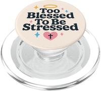 Troppo benedetto per essere sottolineato la fede cristiana Versetto della Bibbia PopSockets PopGrip per MagSafe