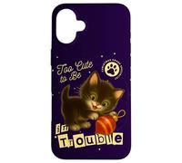 Troppo carino per essere nei guai - Simpatico gatto lillte Custodia per iPhone 16 Plus