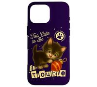 Troppo carino per essere nei guai - Simpatico gatto lillte Custodia per iPhone 16 Pro Max