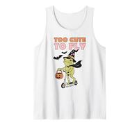 Troppo Carino per Far Volare Halloween Frog Witch Roller Tramite GOGO Funny Canotta