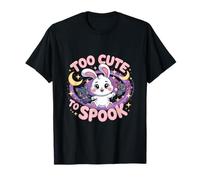 Troppo carino per spaventare Halloween Bunny & Bat Kawaii Maglietta