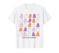 Troppo Carino per spaventare i Bambini dei Cartoni Animati Kawaii Pastel Ghost di Halloween Maglietta