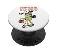 Troppo carino per volare Halloween strega rana PopSockets PopGrip Adesivo