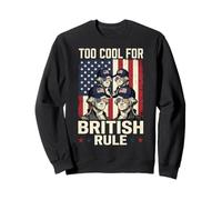 Troppo Cool per Il dominio Britannico George Washington Stile Vintage Felpa