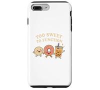 Troppo dolce per funzionare Kawaii Ciambella Boba e Mochi Food Custodia per iPhone 7 Plus/8 Plus