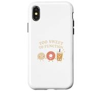 Troppo dolce per funzionare Kawaii Ciambella Boba e Mochi Food Custodia per iPhone X/XS