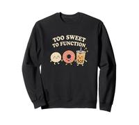 Troppo Dolce per Funzionare Kawaii Ciambella Boba e Mochi Food Felpa