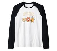 Troppo Dolce per Funzionare Kawaii Ciambella Boba e Mochi Food Maglia con Maniche Raglan