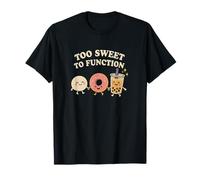 Troppo Dolce per Funzionare Kawaii Ciambella Boba e Mochi Food Maglietta