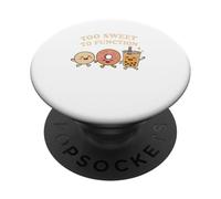 Troppo dolce per funzionare Kawaii Ciambella Boba e Mochi Food PopSockets PopGrip Adesivo
