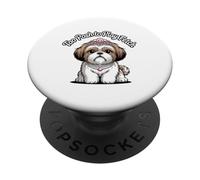 Troppo elegante per giocare a prendere divertente sarcastico Shih Tzu amante dei cani PopSockets PopGrip Adesivo
