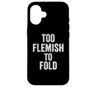 Troppo fiammingo Troppo Fold Orgoglioso Belgio Fiandre Identità Custodia per iPhone 16