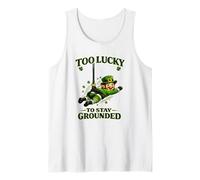 Troppo Fortunato per radicare Funny Leprechauns Lucky Joke Irish Canotta