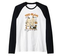 Troppo Glam per Dare Uno Stile Boo Halloween Maglia con Maniche Raglan